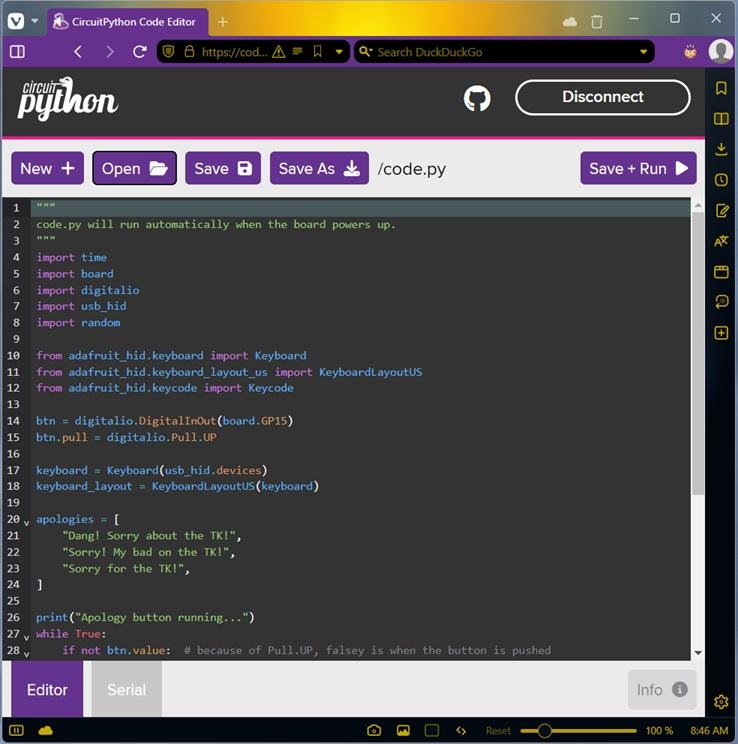 CircuitPython Web Editor