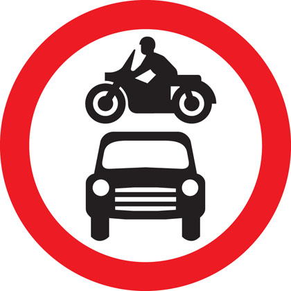 no motor vehicles