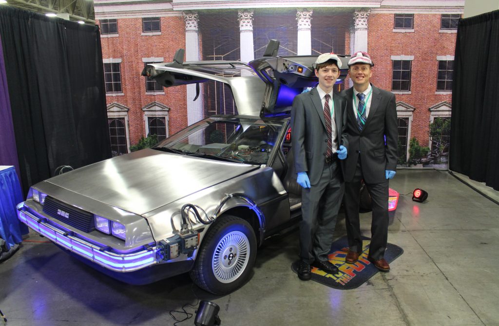 Us with the Back to the Future DeLorean