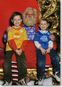 Ethan & Gerrit with Santa