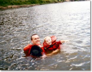 Eric and Gerrit in the river