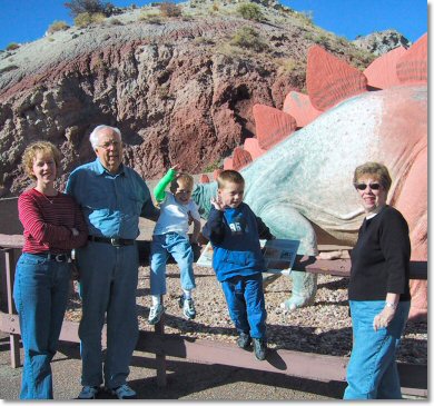 Outside the dinosaur quarry